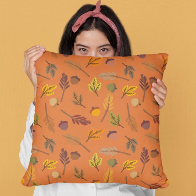 Terracotta verlaat Herfst Kussen (Creator heeft geüpload)
