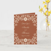 Terracotta Vintage bruiloft bedankkaart Kaart (Gele Bloem)