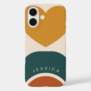 Terracotta Warm organisch gevormde gepersonaliseer iPhone 16 Hoesje