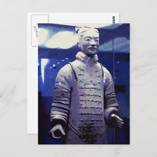 Terracotta Warrior Briefkaart (Voorkant / Achterkant)