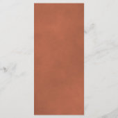 Terracotta Watercolor Feuilles Elégant menu de mar (Dos)