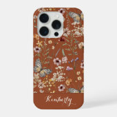 Terracotta Watercolor Wildflowers Pattern Name  (Verso)