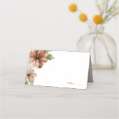 Terracotta Waterverf Bloemen bruiloft (Voorkant)