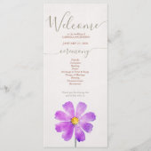 Terracotta Waterverf Daisy Wedding Programme Programma (Voorkant)