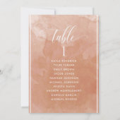 Terracotta Waterverf Seating Plan Kaart Guest Name (Achterkant)