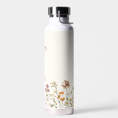 Terracotta Waterverf Wildflower Garden Monogram Waterfles (Links)