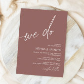 Terracotta We Do Minimalist Wedding Invitation