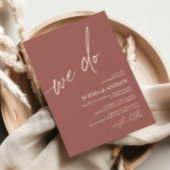 Terracotta We Do Minimalist Wedding Invitation