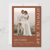 Terracotta We zijn verloofd met het moderne Verlov Kaart (Voorkant)