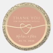 Terracotta Wedding Bedankt voor je plezier Ronde Sticker (Voorkant)