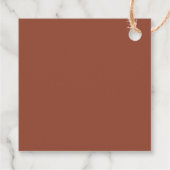 Terracotta Wedding Brown White Rustic Favor Bedankjes Labels (Achterkant)