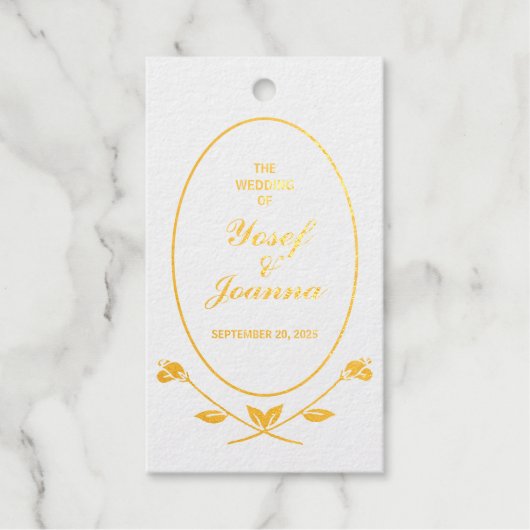 Terracotta Wedding Cadeaulabels (Voorkant)