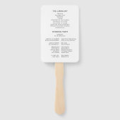 Terracotta Wedding Floral Rustic Programme Hand Fa Handwaaier (Achterkant)