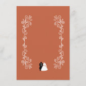 Terracotta Wedding Menu Bruid Groom Design (Achterkant)