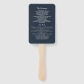 Terracotta Wedding Program Hand Fan Handwaaier (Achterkant)