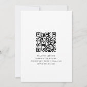 Terracotta White Brown Floral QR Code Boho Wedding Save The Date (Achterkant)
