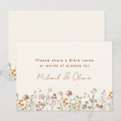 Terracotta Wilde Bloem Bijbelvers Bedankkaart (Voorkant / Achterkant)