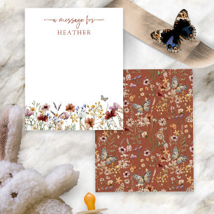 Terracotta Wilde Bloem Briefkaart