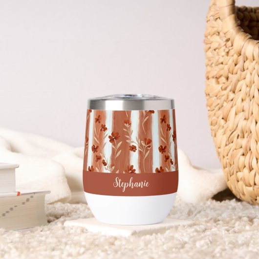 Terracotta Wilde Bloem Monogram Boho (Woonkamer (Gedraaid) )