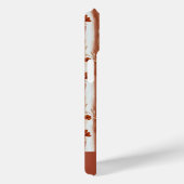Terracotta Wilde Bloem Monogram Boho Case-Mate iPhone Case (Achterkant / Rechts)