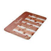 Terracotta Wildebloem Monogram Badmat (Gekanteld)