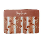 Terracotta Wildebloem Monogram Badmat (Voorkant)
