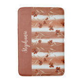 Terracotta Wildebloem Monogram Badmat (Voorkant Verticaal)