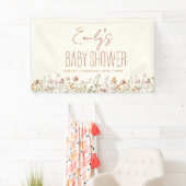 Terracotta Wildflower Boho Baby shower Spandoek (Insitu)