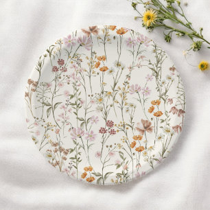 Terracotta Wildflower Boho Bruiloft in Bloomtuin Papieren Bordje