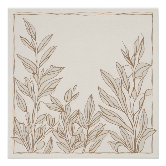 Terracotta Wildflower Boho Rustieke Spring Wall Ar Perfect Poster (Voorkant)