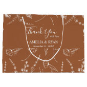 Terracotta Wildflower Bridal Party Dank u Groot Cadeauzakje (Achterkant)