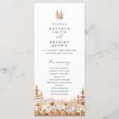 Terracotta Wildflower Mountain Wedding Ceremony Programma (Voorkant)