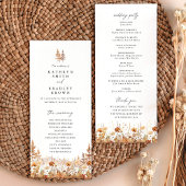 Terracotta Wildflower Mountain Wedding Ceremony Programma