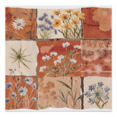 Terracotta Wildflower Patchwork Rustiek Boho Sprin Perfect Poster (Voorkant)