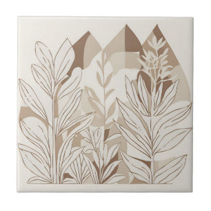Terracotta Wildflower Rustiek Boho Spring Decor Tegeltje