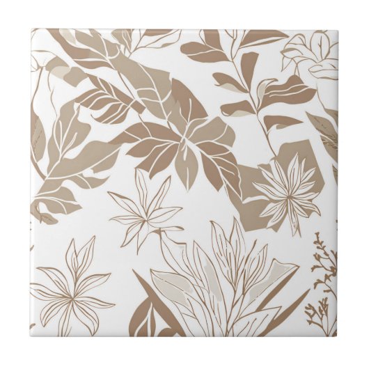 Terracotta Wildflower Rustiek Boho Spring Decor Tegeltje (Voorkant)