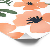 Terracotta Wildflower Rustieke Boho Wall Art Perfect Poster (Hoek)