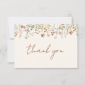 Terracotta Wildflower Vrijgezellenfeest Bedankkaart (Voorkant)