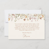 Terracotta Wildflower Vrijgezellenfeest Bedankkaart (Achterkant)