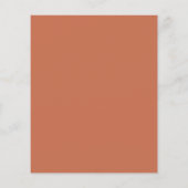 Terracotta Witte Script Budget Trouwuitnodiging (Achterkant)