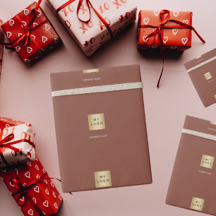 Terracotta zakelijk bedrijfslogo cadeaupapier
