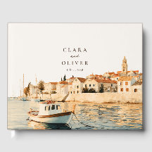 Terracotta Zand Serif Kroatische Haven Bruiloft