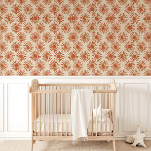 Terracotta Zonneuitbarsting Boho Behang