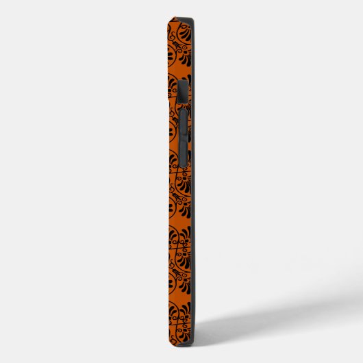 Terracotta Zwart Oudgrieks Meander Patroon Case-Mate iPhone Case (Achterkant / Links)