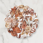 Terracottal Autumn Herfst Floral Hartelijk dank vo Bedankjes Labels (Achterkant)