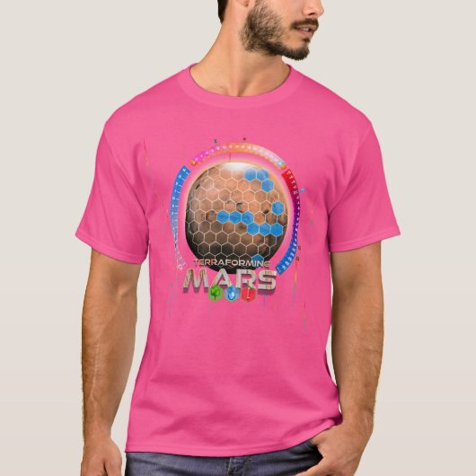 Terraforming Mars geïnspireerd T-shirt (Voorkant)