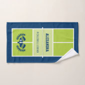 Terrain de basket avec texte personnalisé (Serviette à main)