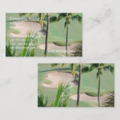 Terrain de golf dans des cartes de visite de (Devant / Derrière)