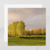 Terrain de golf dans des invitations d'automne (Devant / Derrière)