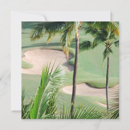 Terrain de golf dans des invitations de tropiques (Devant)